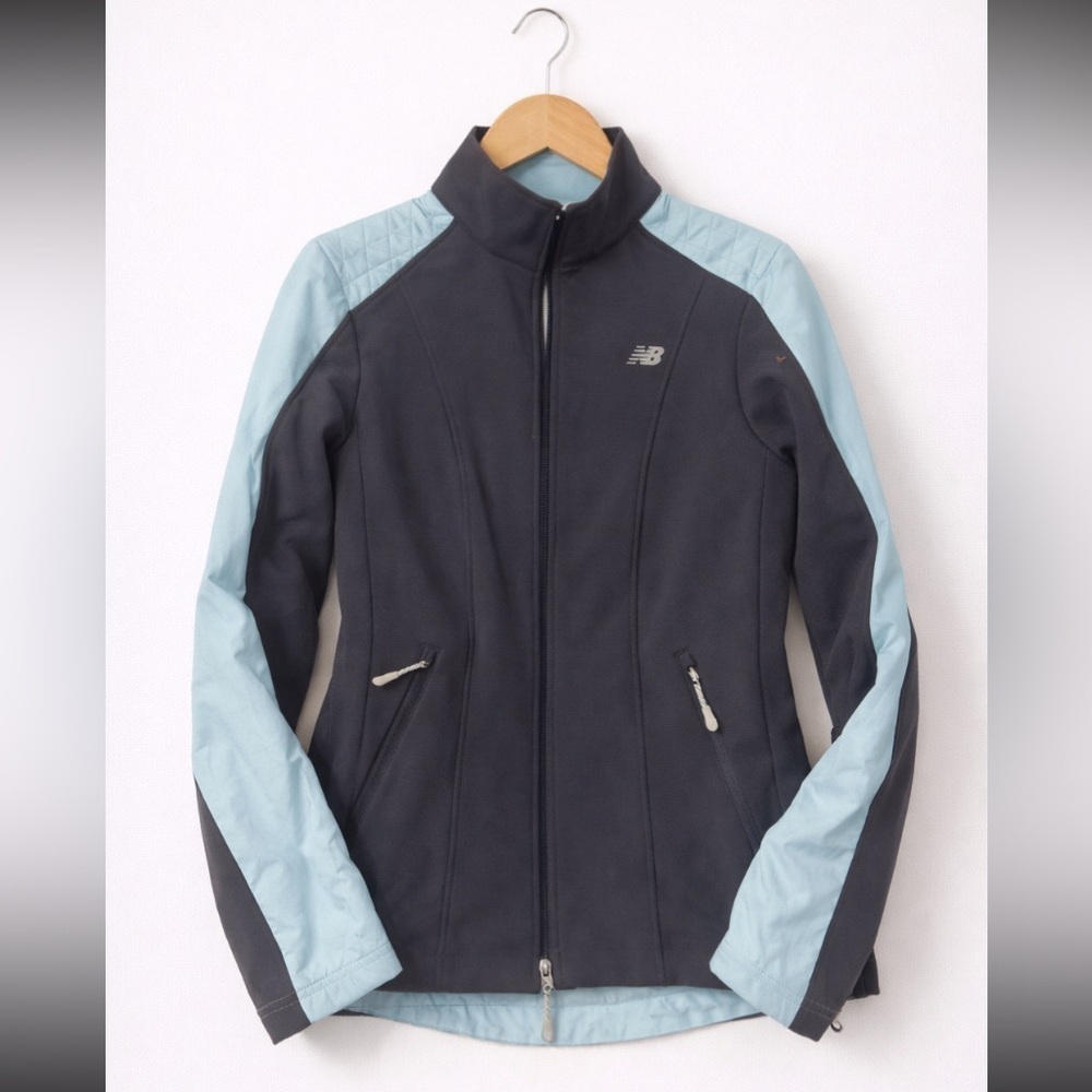 New Balance Fleece Lined Women's Gray and Light Blue Jacket Size small
